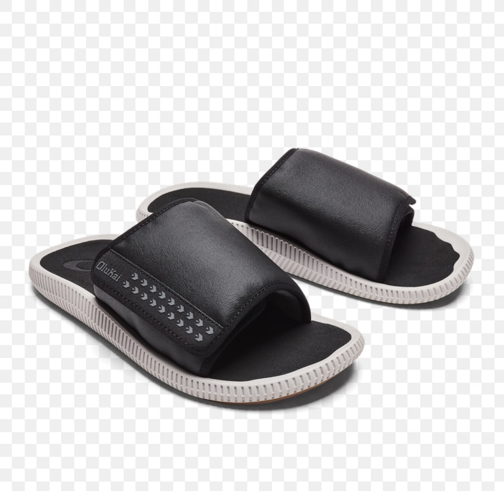 OOFOS Black Slide Sandals
